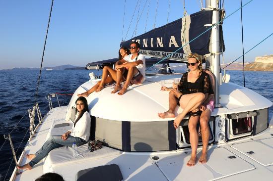 Sail Away Santorini Catamaran Sailing