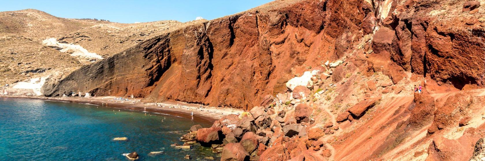 Plage rouge